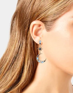 Betsey Johnson Betseys Celestial Star And Moon Mismatch Earrings<Women Jewelry
