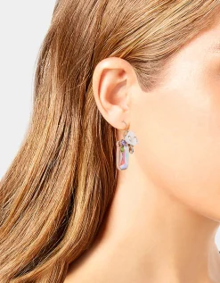 Betsey Johnson Betseys Flower Stone Drop Earrings<Women Jewelry
