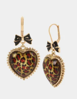 Betsey Johnson Betseys Heart Drop Earrings<Women Jewelry