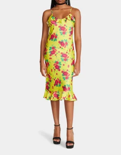 Betsey Johnson Betseys Painted Rose Midi Dress<Women Clothing