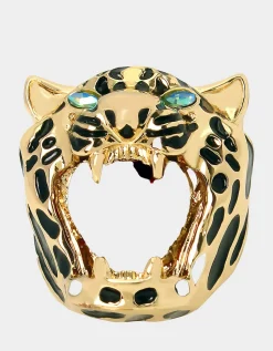 Betsey Johnson Charm School Cheetah Ring<Women Jewelry