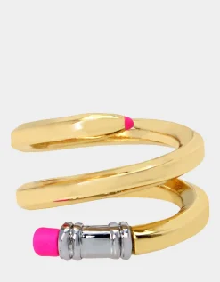 Betsey Johnson Charm School Pencil Ring<Women Jewelry