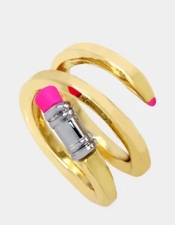 Betsey Johnson Charm School Pencil Ring<Women Jewelry