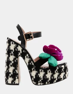 Betsey Johnson Eugene Black/White<Women Shoes