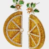 Betsey Johnson Lemon Drop Slice Statement Earrings<Women Jewelry