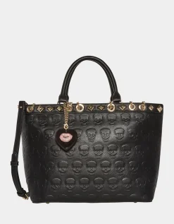 Betsey Johnson No Brainer Skull Tote<Women Handbags