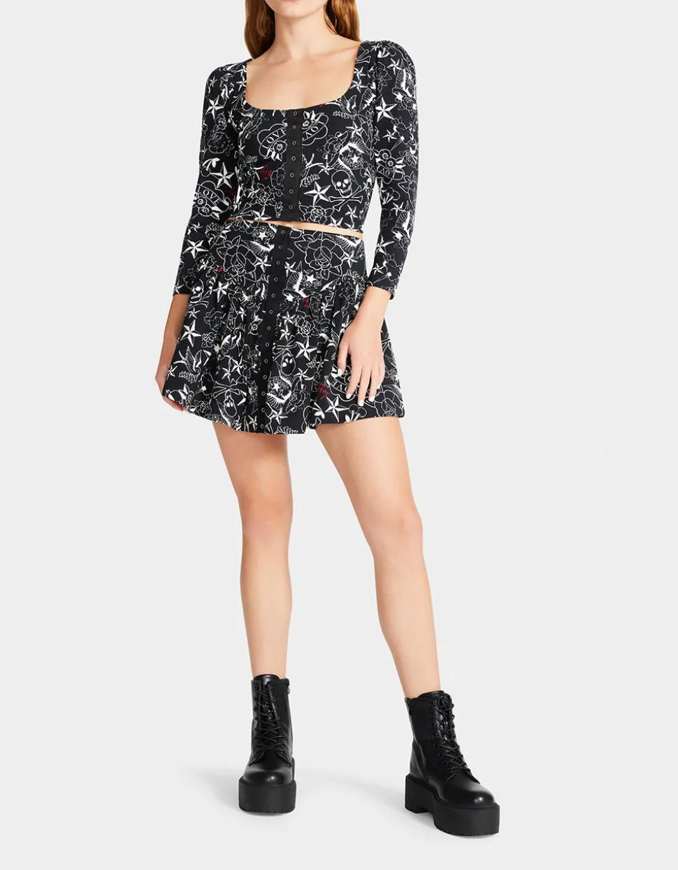 Betsey Johnson Pretty In Punk Vintage Inspired Flounce Mini Skirt Nt<Women Clothing