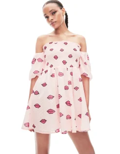 Betsey Johnson Pucker Up Mini Dress<Women Clothing