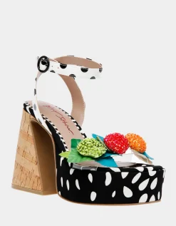 Betsey Johnson Sprite Black/White<Women Shoes