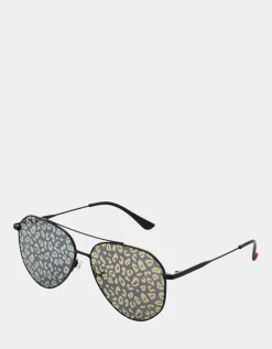 Betsey Johnson The Fine Print Sunglasses Black/Pink<Women Accessories