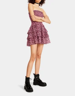 Betsey Johnson Vintage Ditsy Floral Strapless Mini Dress<Women Clothing